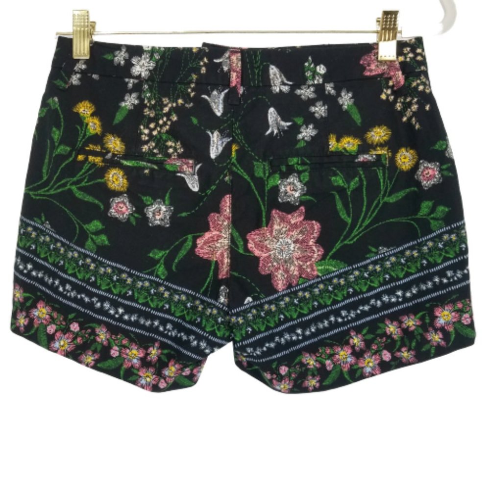 Old Navy Black Multicolor Floral Casual Shorts 0 - Picture 4 of 8